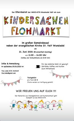 Kinderbasar Kindersachen Flohmarkt Wunsiedel