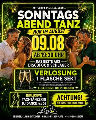 Sonntags - Abend - Tanz - August