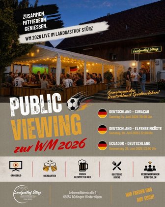 Public Viewing - WM 2026 im Landgasthof Stürz