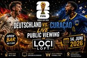 WM 2026 LIVE: Deutschland vs. Curaçao – Public Viewing im LOCI LOFT Berlin