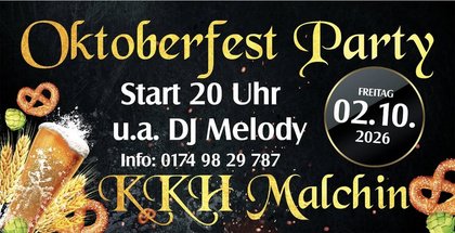 OKTOBERFEST PARTY im KKH Malchin