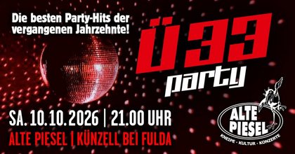 Ü 33 Party | Die besten Party-Hits der vergangenen Jahrzehnte!