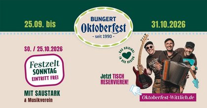 Oktoberfest Wittlich - Festzelt-Sonntag mit Saustark & regionalem Musikverein