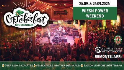 OKTOBERFEST GROßENHAIN | live Die Partyhirschen | 25.09.2026 - Remontehalle