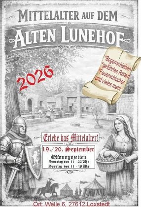 Mittelalter Markt auf dem Alten Lune-Hof
