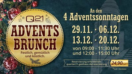 Adventsbrunch im Q21 Gasthaus 2026