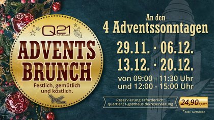 Adventsbrunch im Q21 Gasthaus 2026