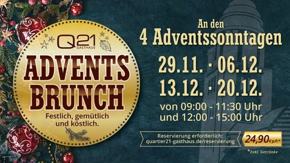Adventsbrunch im Q21 Gasthaus 2026