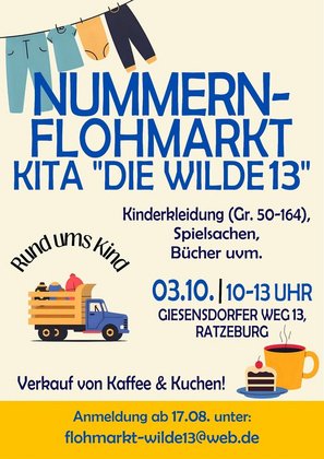 Nummern-Flohmarkt Kita "Die Wilde 13"