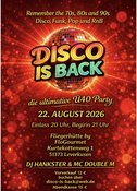 Disco Is Back - die ultimative Ü40 Party in Leverkusen