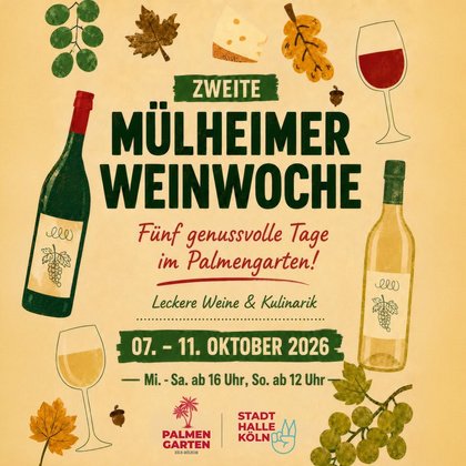 Zweite Mülheimer Weinwoche im Palmengarten