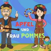 Apfel und Pommes