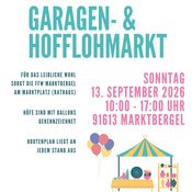 Garagen- & Hofflohmarkt 91613 Marktbergel