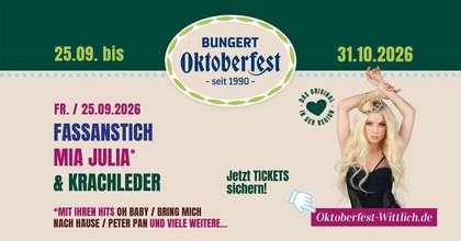 Oktoberfest Wittlich - Fassanstich mit Krachleder & Mia Julia