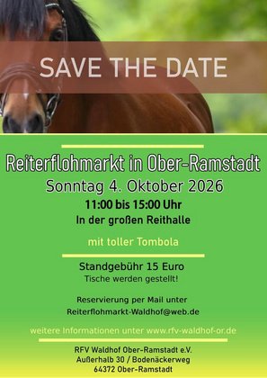 Reiterflohmarkt Pferdeflohmarkt auf dem Waldhof Ober-Ramstadt