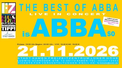 ABBA-Party mit der Abba-Coverband "isABBAso" live im FZ KAMEN