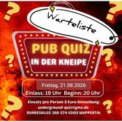 Undergroud PUB QUIZ (in der Kneipe) - AUSGEBUCHT MIT WARTELISTE