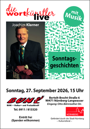 SONNTAGSGESCHICHTEN von und mit Joachim Klarner
