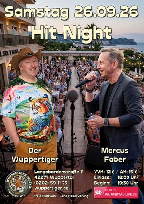 Hit-Night mit Marcus Faber und Der Wuppertiger