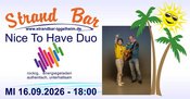 Nice To Have Duo live an der Strandbar