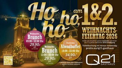 Weihnachtsfeiertage 2026 im Q21 Hamburg
