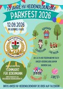 Parkfest 2026 70 Jahre Heimatverein Heidenoldendorf