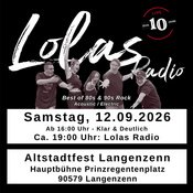 Lolas Radio @Altstadtfest Langenzenn, 12.09.2026 - Support: Klar & Deutlich