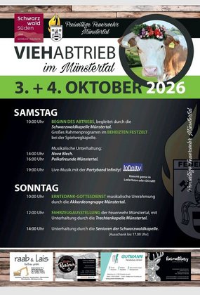 Viehabtrieb Münstertal 2026