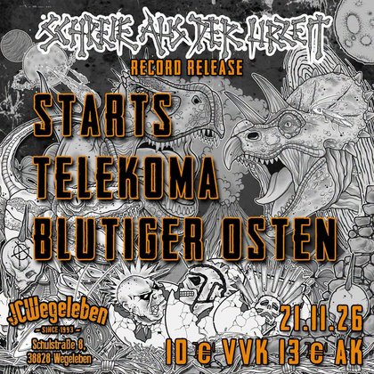 Record Release Konzert: Telekoma, Starts und Blutiger Osten // Alte Zuckerfabrik Wegeleben