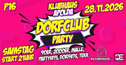 Dorfclub-Party im KLUBHAUS Apolda