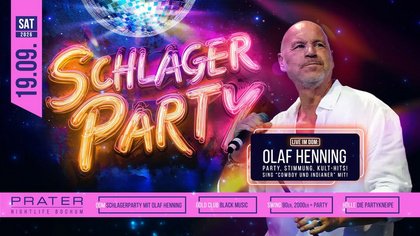 SCHLAGERPARTY mit OLAF HENNING at PRATER BOCHUM [19/09/2026]