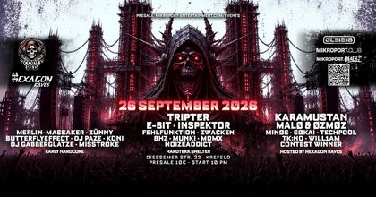 CODE RED x HEXAGON RAVES: w/ Tripter, E-Bit, Fehlfunktion, Inspektor, Karamustan, Malø & Øzmøz,