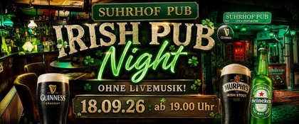 Irish Pub Night im Suhrhof Pub