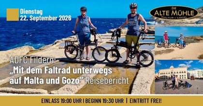 ADFC auf den Fildern: „Mit dem Faltrad unterwegs auf Malta und Gozo“