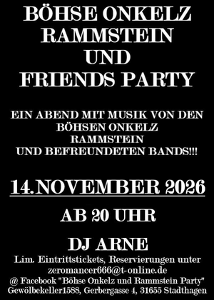 Böhse Onkelz / Rammstein und Friends Party