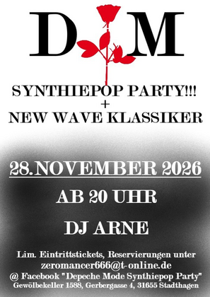 Depeche Mode Synthiepop Party + New Wave Klassiker