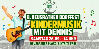 Kindermusik mit Dennis beim 8. Reusrather Dorffest