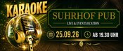 KARAOKE NIGHT IM SUHRHOF PUB! Dein Song, Deine Bühne, Deine Nacht!
