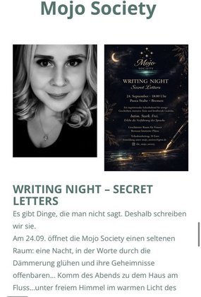 Writing Night -secret letters