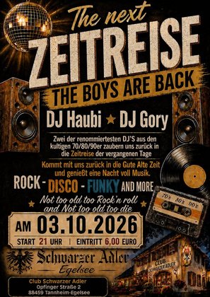 Zeitreise - 70 / 80 / 90er Party