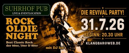 ROCK OLDIE NIGHT 2026 DIE REVIVAL PARTY IM SUHRHOF PUB