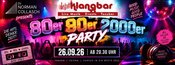 3 JAHRZEHNTE • 1 PARTY • 100% HITS 80ER • 90ER • 2000ER