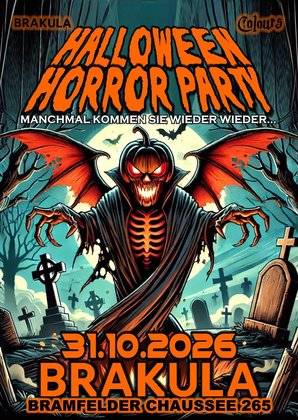 Halloween Horror Party 2026 im Brakula