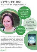 Autorenlesung "Das Haus am Ende der Welt" mit Katrin Faludi