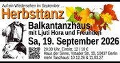 Herbsttanz – Balkantanzhaus mit Ljuti Hora und Freunden