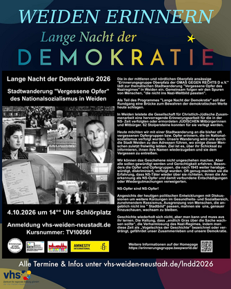Lange Nacht der Demokratie - Stadtwanderung "Vergessene Opfer des Nationalsozialismus in Weiden
