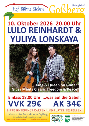LULO REINHARDT & YULIYA LONSKAYA Gipsy Meets Classic - Freedom & Peace
