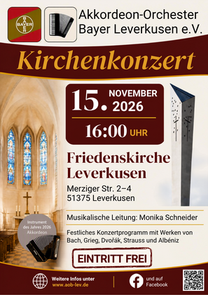 Akkordeon Orchester Bayer Leverkusen zu Gast in der Friedenskirche