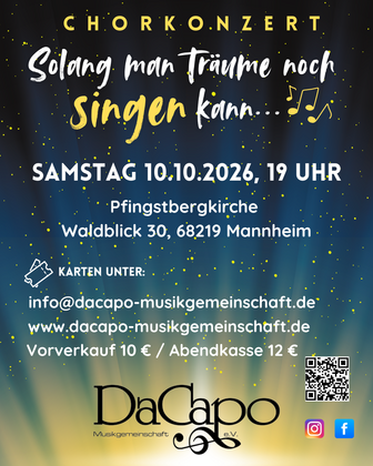 Chorkonzert - "Solang man Träume noch leben kann"