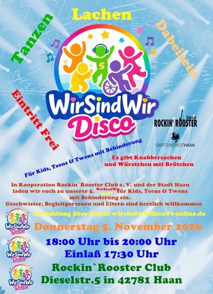 Wir●sind●Wir Disco im RRC - November 2026